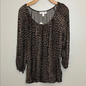 NWT Michael Michael Kors Leopard Print Shirt